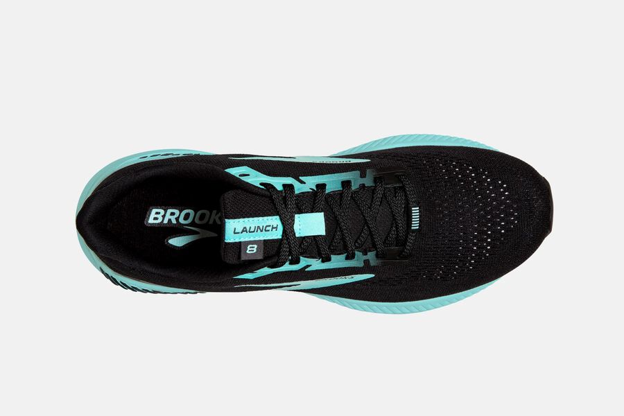 Brooks Israel Launch GTS 8 Road Running Shoes Womens - Black/Blue - HTI-258763